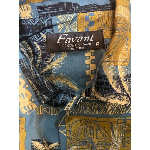 Favant Hawaiian Shirt 100% Cotton XL - Picture 2 of 6